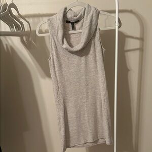 White House Black Market Light Gray Sleeveless Cowl Neck Sweater